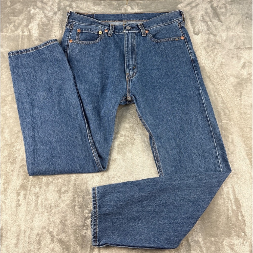 Levi's Jeans Mens 33x32 505 Regular Fit Blue Straight Leg Denim EUC